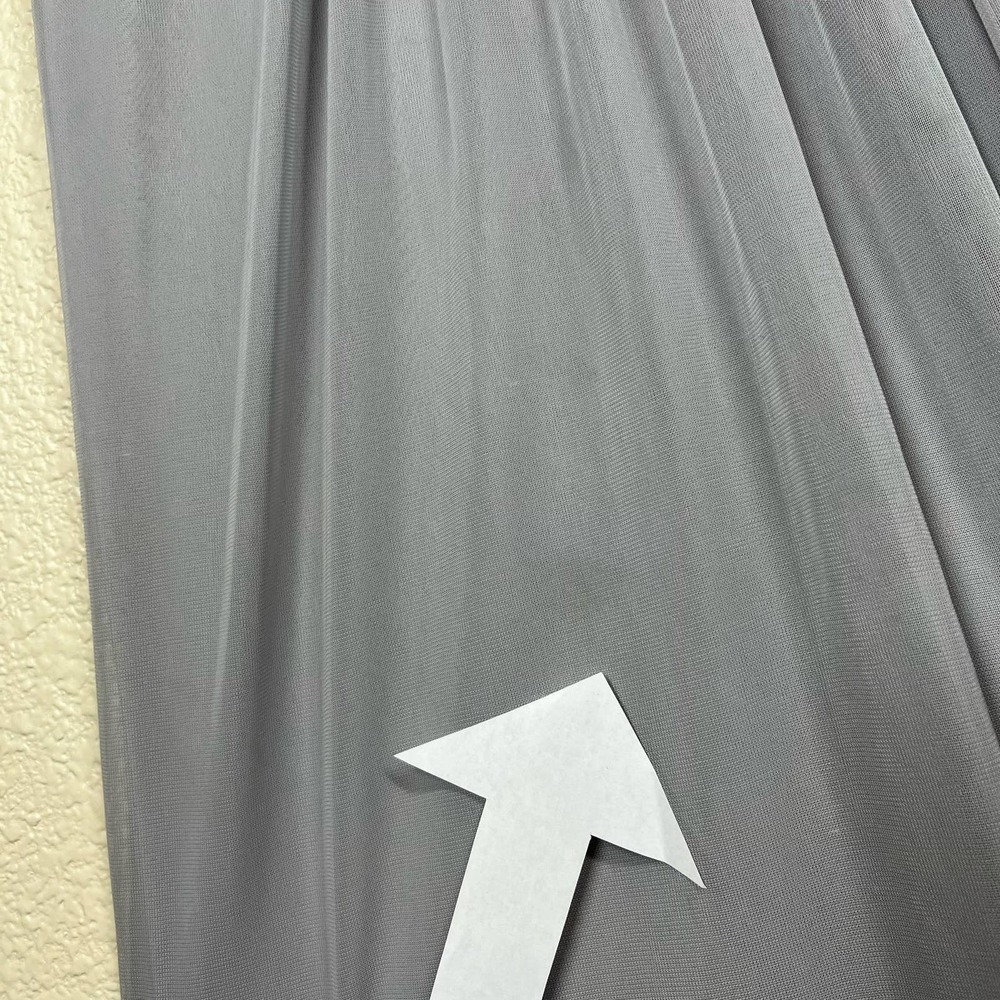 Adrianna Papell Gown Short Sleeve Lace Stretch Tulle Silver Jewel Waist‎ Size 6 - Picture 14 of 15